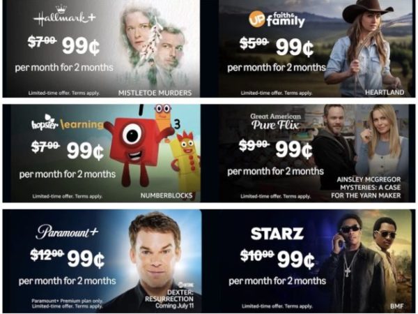 *HOT* Prime Video Channels $0.99/month!